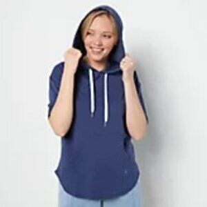 Kooluburra by UGG Navy Outer Space Top w/Pocket S Small Shirttail Hoodie